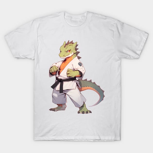 Karate Master Dragon T-Shirt by Obotan Mmienu